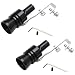 URBEST Aluminum Alloy Universal Turbo Sound Exhaust Muffler Pipe Whistle Car Roar Maker 2pcs Black M 37x48mm - Image 2