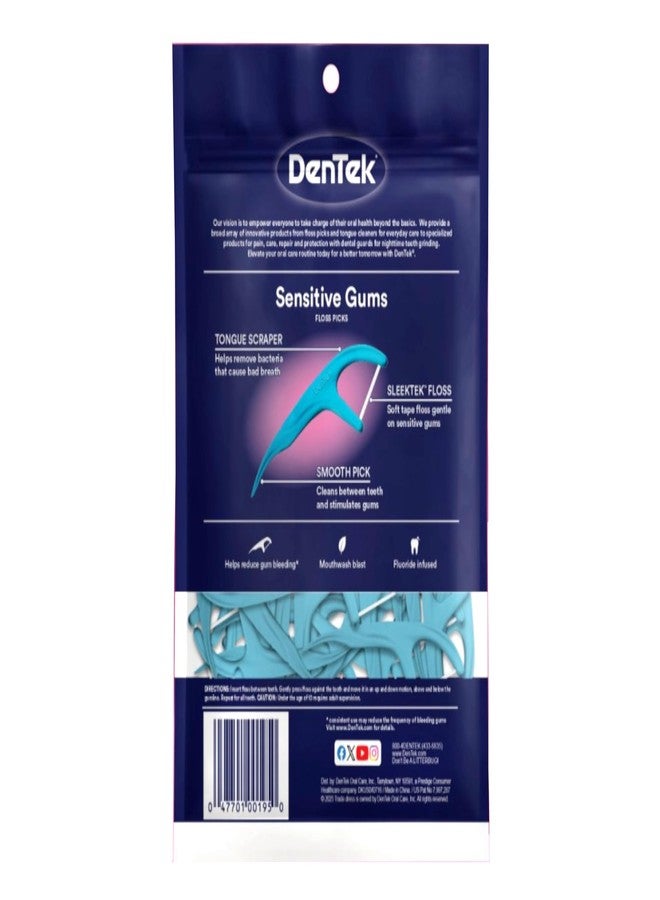 Dentek Floss Picks Comfort Clean Sensitive Gums Floss Picks, Soft & Silky Ribbon, 150 ct (Pack of 16) - Image 2
