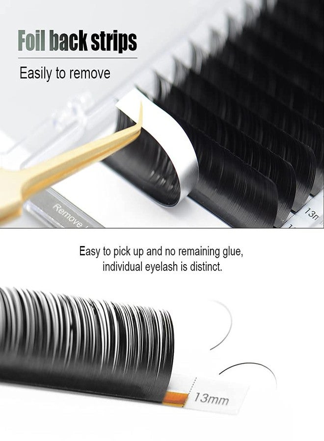 NAGARAKU Ellipse Eyelash Extensions Flat Split Tips Individual Lash 0.15mm D curl 11mm Matte Black Classic Lash Supplies (11mm, 0.15 D -ellipse-black) - Image 4