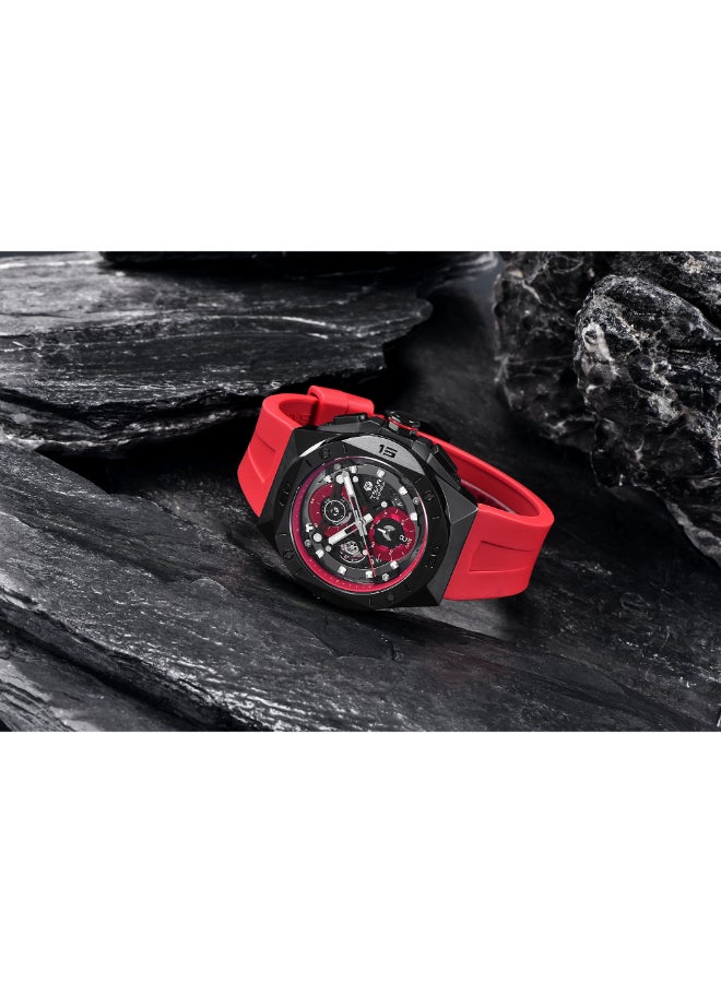 TSAR BOMBA ساعة رجالية مطاطية بعقارب - - ستانلس ستيل - Image 4