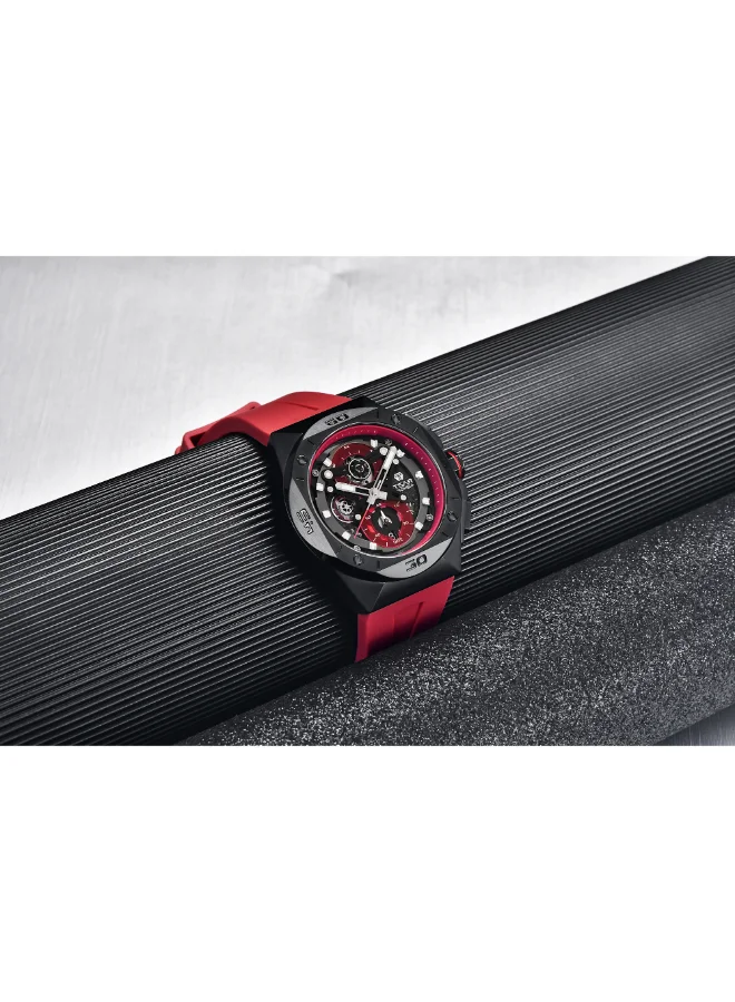 TSAR BOMBA Men's Rubber Analog Watch TB8801Q-02 - 316L Stainless Steel mm