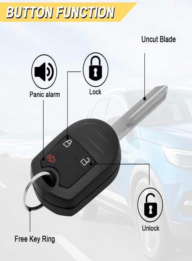 Vurkcy Key Fob Replacement for Ford F-150 /F150 2004-2014 F-250/F250 F-350/F350 Super Duty 2004-2016 Edge Flex Explorer Escape Ranger Econoline CWTWB1U793, 2Pcs - Image 3