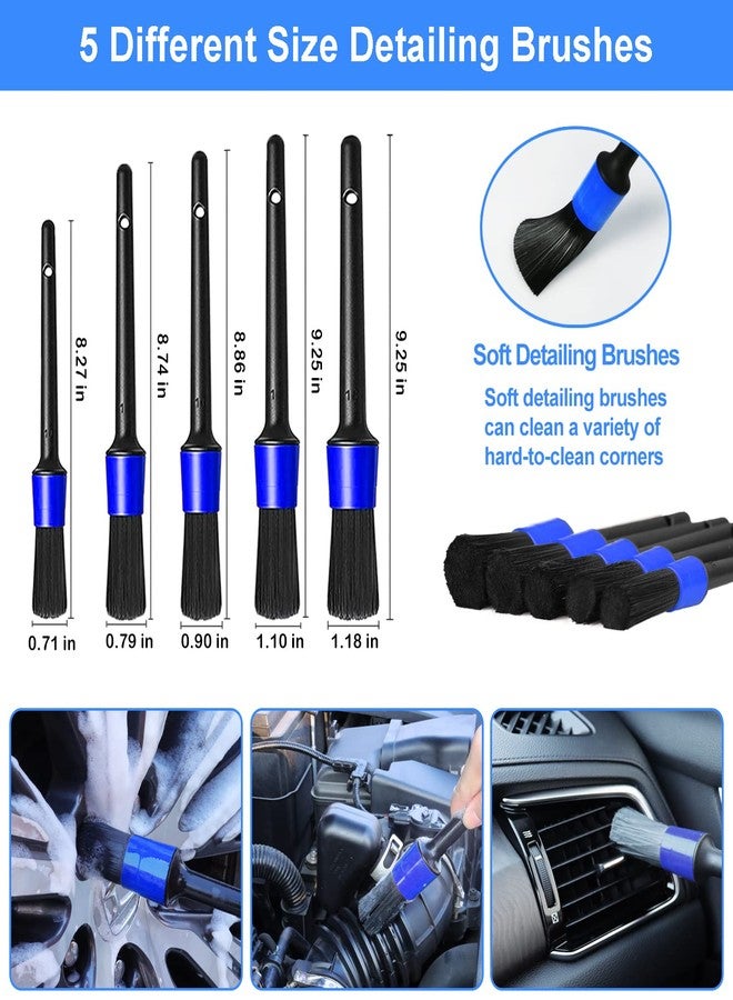 NIKCOSMK 62'' Car Wash Brush Kit Mitt Mop Sponge with Long Handle, 1 Chenille Scratch-Free Replacement Head, Car Wheel Tire Brush, Car Detailing Brushes,Car Dash Duster,Tower,Car Cleaning Kit for Cars RV Truck - Image 4