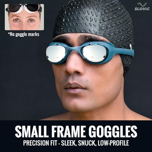 SLOVIC Swimming Goggles for Man [Blue] | Swimming Goggles for Women | Anti-Fog & UV Protected Swimming Glasses for Men & Women | Unisex Swimming Accessories | Leaf-Proof Goggle with Adjustable Straps - Image 4