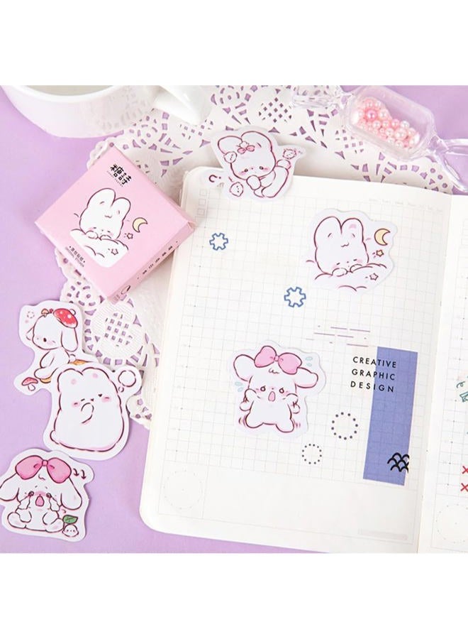 Obujopal 45Pcs Small Cute Rabbit Stickers for Scrapbooking Journaling Planners Water Bottle Laptop Collage Envelope Phone Case DIY Art Crafts Decoration - Image 5