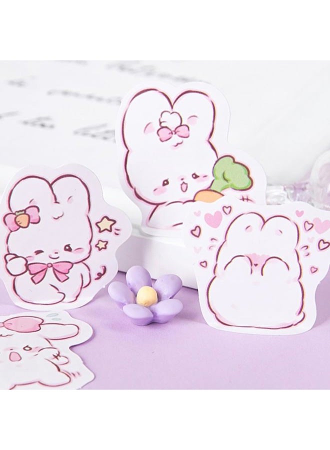 Obujopal 45Pcs Small Cute Rabbit Stickers for Scrapbooking Journaling Planners Water Bottle Laptop Collage Envelope Phone Case DIY Art Crafts Decoration - Image 3