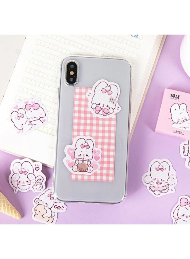 Obujopal 45Pcs Small Cute Rabbit Stickers for Scrapbooking Journaling Planners Water Bottle Laptop Collage Envelope Phone Case DIY Art Crafts Decoration - Image 4