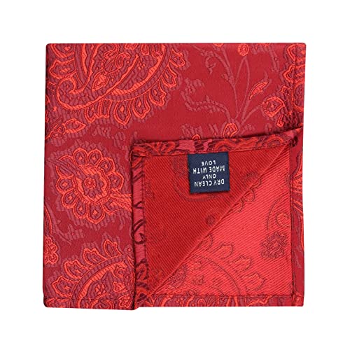Kovove Red Floral Pocket Square For Men - Image 3