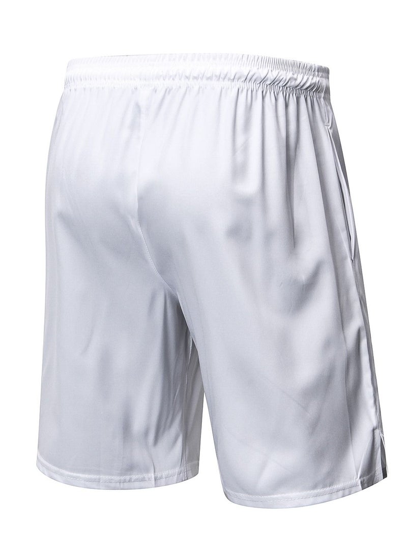 Loquat Men Quick Dry Breathable Running Shorts White  - Image 2