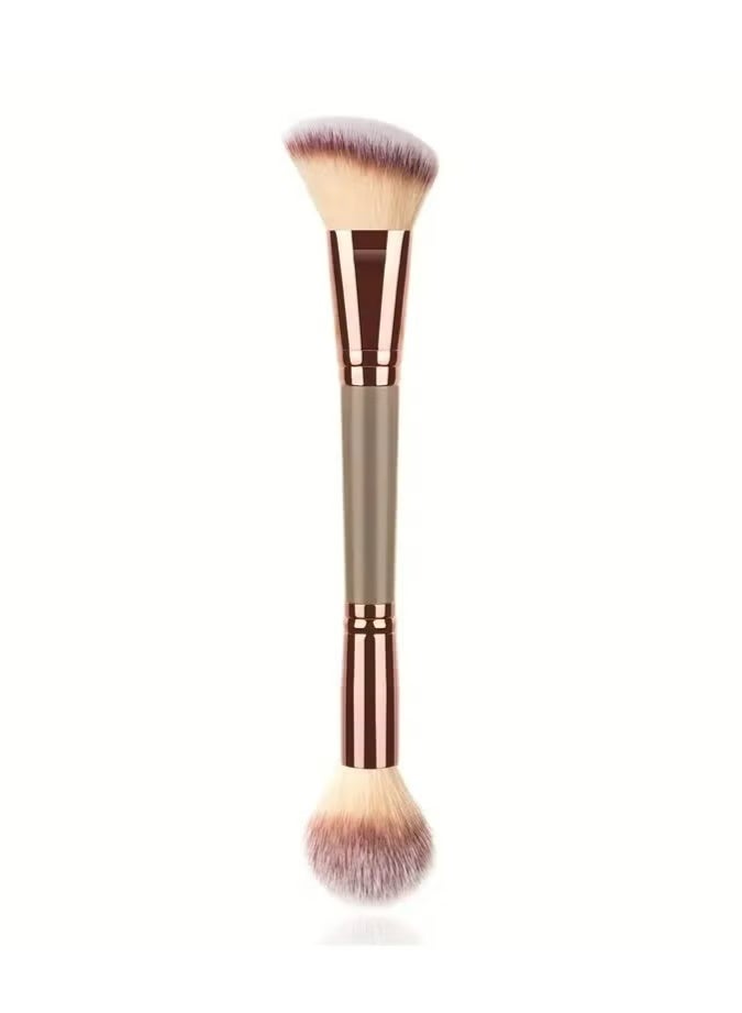 Gecomo Double Ended Foundation Makeup Brushes Perfect for Applying Liquid Powder and Concealer Multifunctional Face Contour Highlight Powdr Brush - Image 1