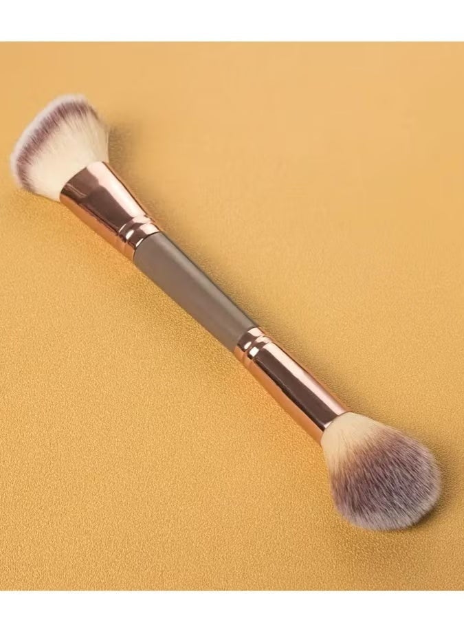 Gecomo Double Ended Foundation Makeup Brushes Perfect for Applying Liquid Powder and Concealer Multifunctional Face Contour Highlight Powdr Brush - Image 4