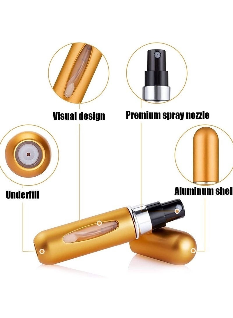 Gloryful Perfume Spray Bottles Refillable with Box 1 Piece (Yellow), Portable Empty Small Perfume Atomizer Spray Bottle, Scent Container for Night Out and Daily Use - Image 2