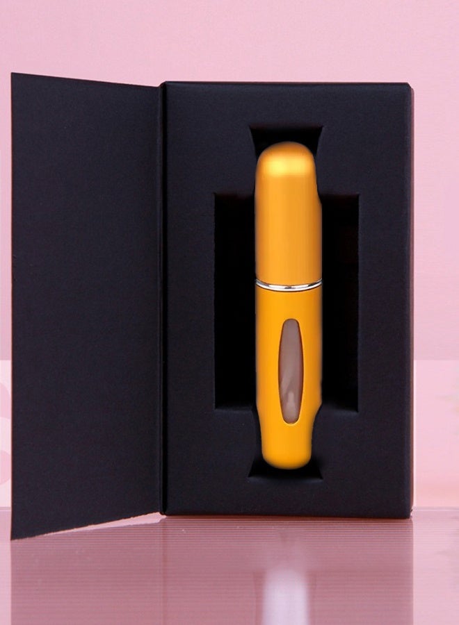 Gloryful Perfume Spray Bottles Refillable with Box 1 Piece (Yellow), Portable Empty Small Perfume Atomizer Spray Bottle, Scent Container for Night Out and Daily Use - Image 1