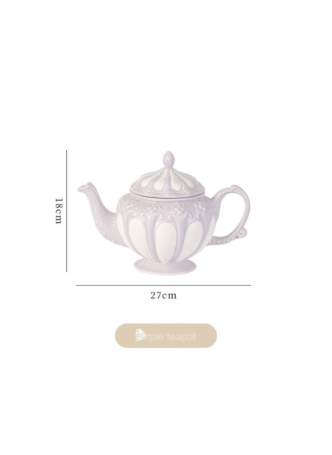 xozgdovg Vintage English Embossed Royal Style Coffee Cup Afternoon Tea Set 