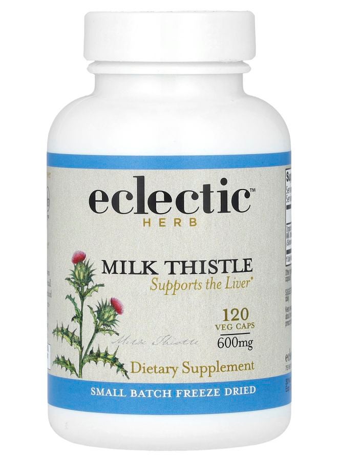 Eclectic Herb Freeze Dried Milk Thistle 2400 mg 120 Veg Caps (600 mg Per Capsule)