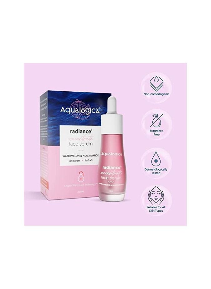 Aqualogica - Aqualogica Radiance+ Concentrate Face Serum With Watermelon & Niacinamide For Radiant Look, 30ml - Image 1