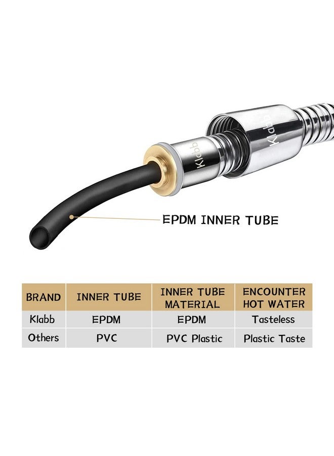Klabb Shower Hose 96 inches Extra Long Shower Hose Extension Klabb Stainless Steel Shower Head Hose Extra Long Flexible and Durable with Brass Insert and Nut - Image 3