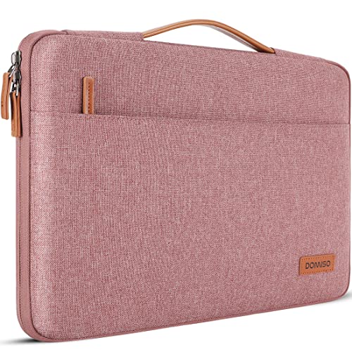 DOMISO 15.6 inch Laptop Case Sleeve Protective Cover Compatible with 16 inch MacBook Pro M4 M3 M2/Pro Max,15.6-16 inch HP Dell ASUS Lenovo Chromebook,Waterproof Computer Cases Bag with Handle,Pink - Image 1