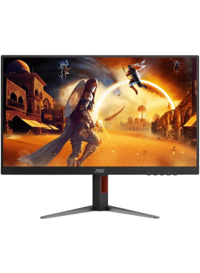 AOC 24G4H Gaming Monitor 23.8-inch Full HD 1920x1080, HDR10, Fast IPS Panel Type, 200Hz Refresh Rate, 0.3ms Response Time, Adaptive Sync Technology, Supports 120Hz on PS5 and Slim / Xbox Series X/S, Height adjustable stand, s Black & Red BLACK &RED - Image 2