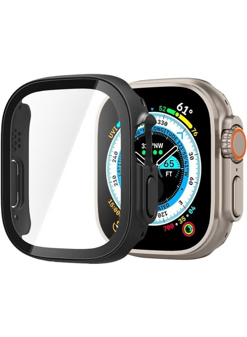 ACLIX Thin Fit 360 Apple Watch Ultra 2 / Apple Watch Ultra (49mm) Case with Built-in Tempered Glass Screen Protector - Black - Image 1