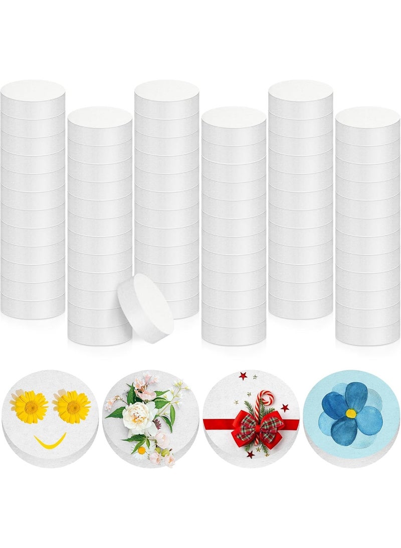 SYOSI Craft Foam Discs, White Foam Rounds for DIY Sculpting, Cake Decorating, and Art Projects, Versatile Round Craft Bases for Modeling and Floral Arrangements (14-Pack, 3x3x1 Inch) - Image 1
