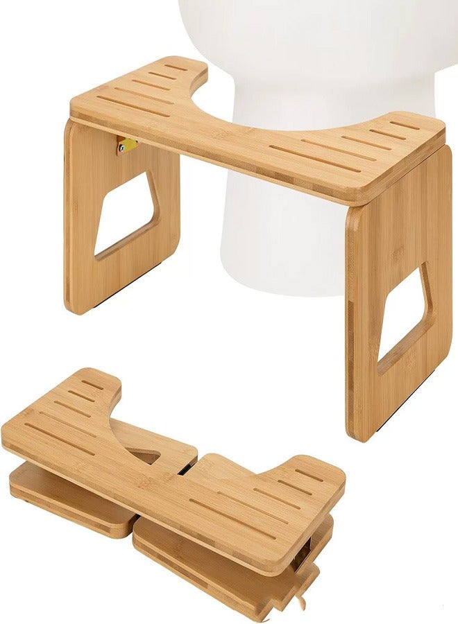 Wooden bathroom toilet stool with natural moisture resistance, widened anti slip design, load-bearing capacity of 150kg, deformation resistance, environmental protection, and no burrs - Image 1