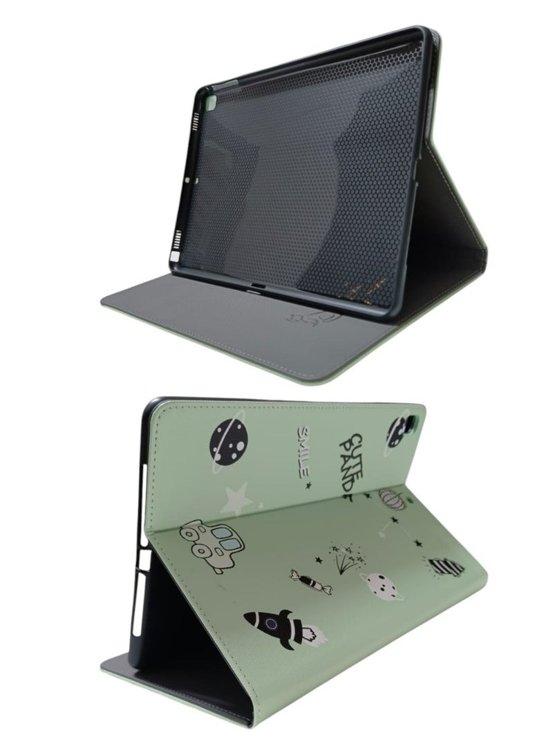 Teddy bear 3D Flip Cover for iPad 9.7 inch 5th/6th Gen Air 1 Air 2 3D Cute Panda Cute Cartoon Doodle PU Leather Flip Case, Auto Wake/Sleep with Pencil Holder Cover for Apple iPad 9.7 inch 5th/6th Gen - Image 2