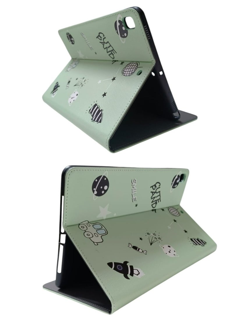 Teddy bear 3D Flip Cover for iPad 9.7 inch 5th/6th Gen Air 1 Air 2 3D Cute Panda Cute Cartoon Doodle PU Leather Flip Case, Auto Wake/Sleep with Pencil Holder Cover for Apple iPad 9.7 inch 5th/6th Gen - Image 4