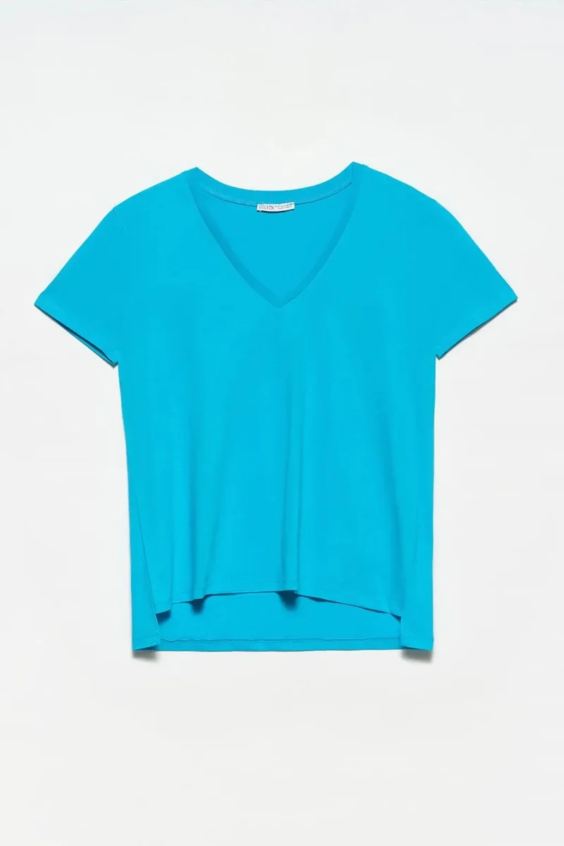 ديلفين DILVIN Women’s Cotton V-Neck T-Shirt