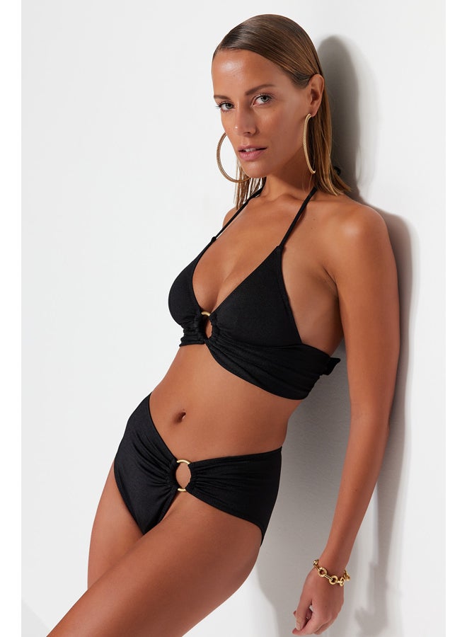 trendyol Black Bralet Accessory High Waist Bikini Set TBESS23BT00073  - Image 1