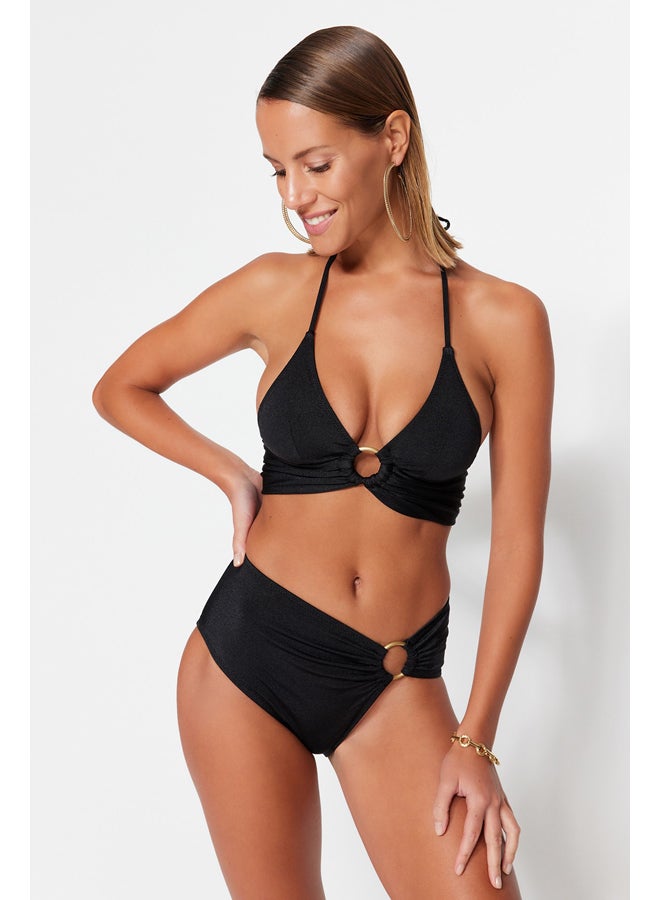 trendyol Black Bralet Accessory High Waist Bikini Set TBESS23BT00073  - Image 3