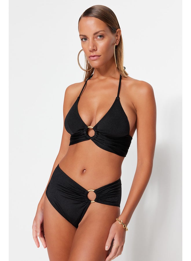 trendyol Black Bralet Accessory High Waist Bikini Set TBESS23BT00073  - Image 2