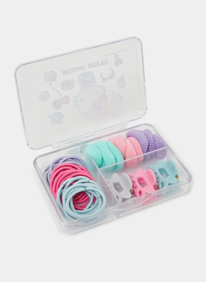Styli 46-Piece Hello Kitty Hair Elastic And Claw Clip Set
