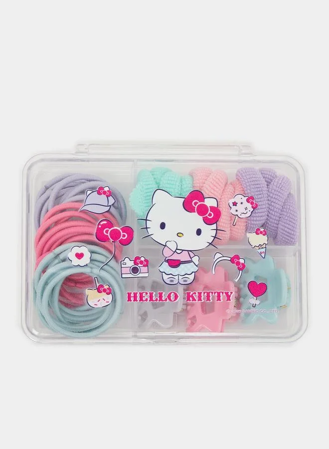 Styli 46-Piece Hello Kitty Hair Elastic And Claw Clip Set