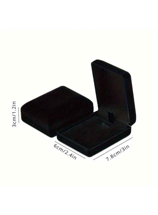 Blue Velvet Jewelry Box Organizer 3x2 4x1 2 Inch for Trinkets Valentine Gifts 1pc - Image 3