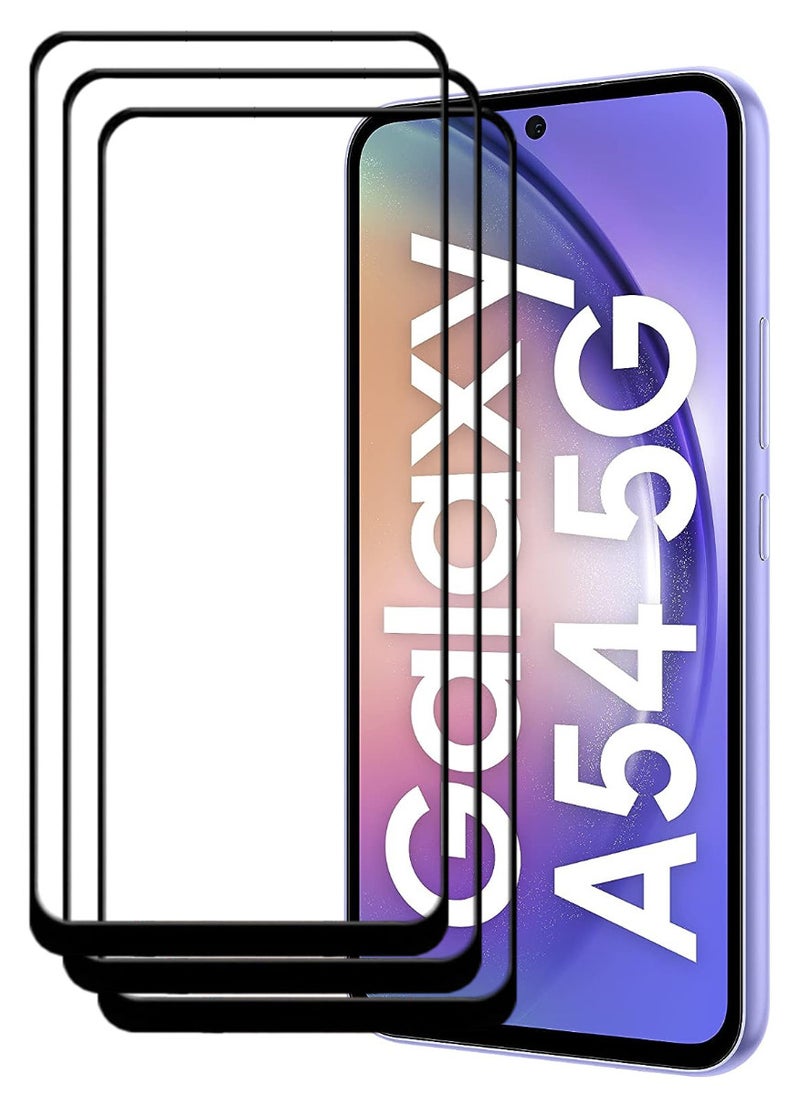 ACLIX 3 Pieces Antistatic ESD Dustproof Premium Quality High Definition Tempered Glass Screen Protector Designed For Samsung Galaxy A54 - Image 1