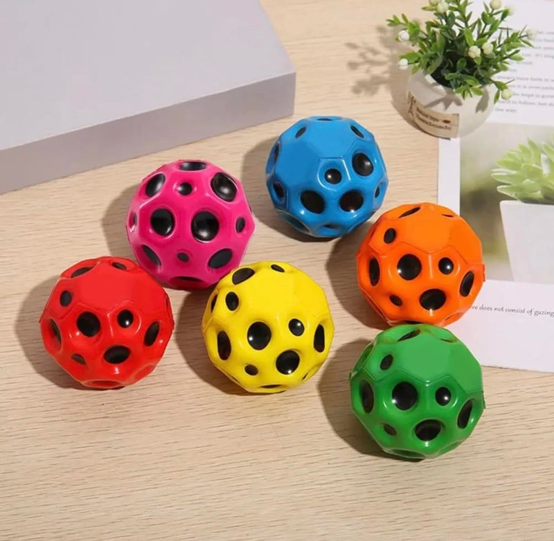 DMDENT Rubber Moon Ball Bouncy Coral Kickball Anti Stress Super High Bouncing Ball, Super Hot Moon Ball and Space for Kids and Adults,Improve Hand-Eye Coordination Bubble (Pack of 2) - Image 2
