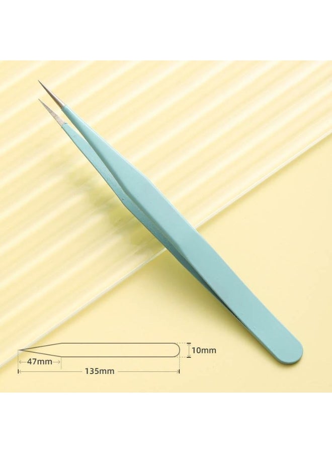 Stainless Steel Straight Curved Tip Tweezers For Nail Art Sticker Rhinestones Picking Tool Makeup Eyelash DIY Tweezer  - Image 2