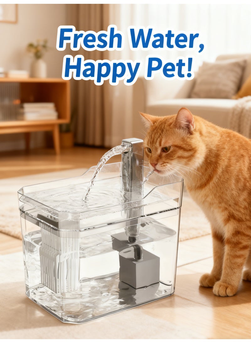 Smart Pet Water Fountain with 1.5L Tank, 2500mAh, Detachable Design, 20dB Noise - Image 1