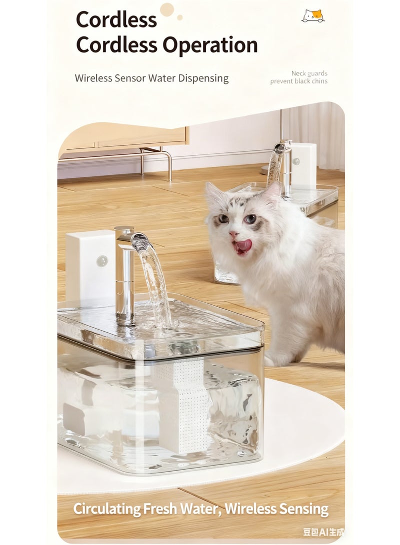 Smart Pet Water Fountain with 1.5L Tank, 2500mAh, Detachable Design, 20dB Noise - Image 3