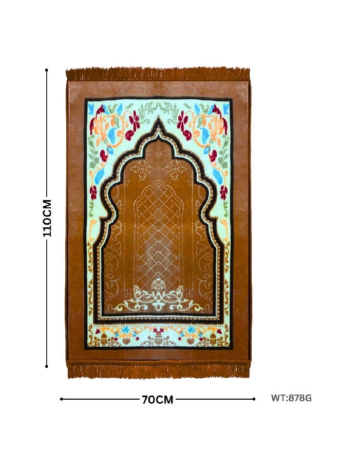 Feelings Feelings Prayer Mat | Soft and Comfortable Islamic Janamaz | Foldable & Portable Design | Premium Quality Prayer Rug for Home, Mosque, or Travel - 70x110 cm  - Image 2