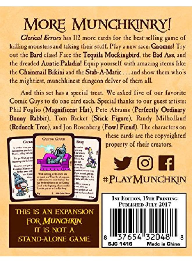 Munchkin 3 Clerical Errors - pzsku/Z08999D4BDF7EB3E019A0Z/45/_/1652723944/9269075d-30c1-4f34-a473-ac00eda34fd8