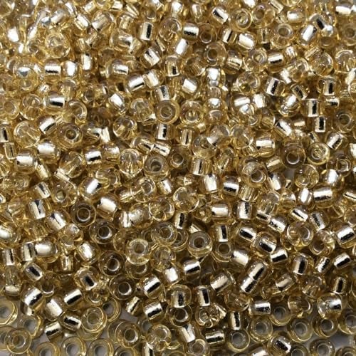 Miyuki Round Seed Bead Size 8/0 22g-tube Silverlined Lt Gold - Image 5