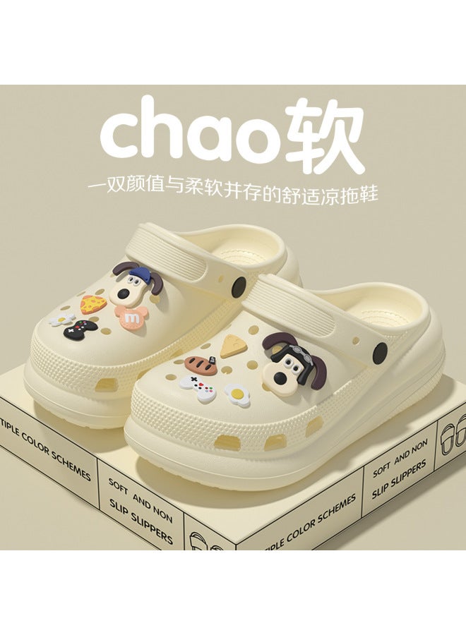Women's Croc Shoes  New Model For Outdoor Wear, Summer Thick-soled Non-slip Odor-resistant Sandals, Women's Beach Shoes, Slippers For Ladies