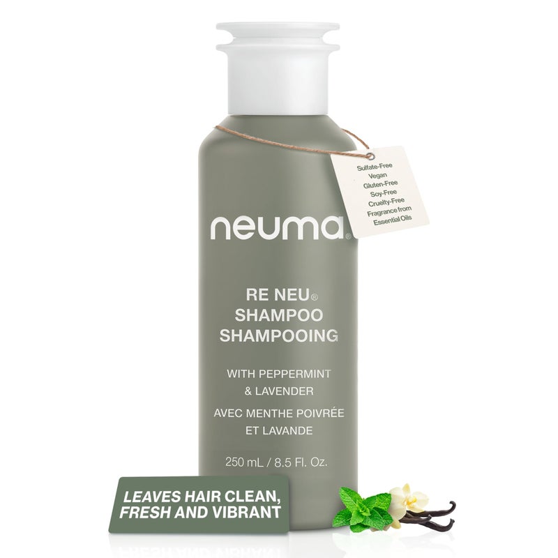 Neuma Re Neu Shampoo 8.5 Fl. Oz. Revitalizing, Soothing & Gentle Cleansing Sulfate Free Shampoo, Peppermint & Vanilla Scent - Image 1