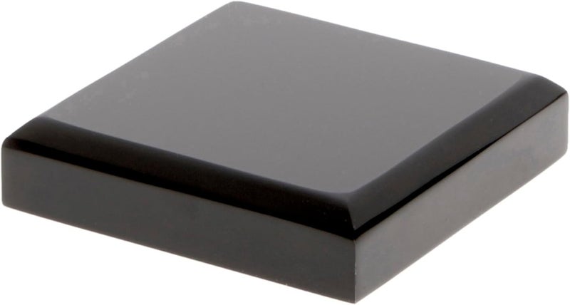 Plymor Black Acrylic Square Beveled Display Base, 0.75" H x 3" W x 3" D