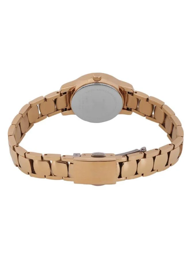 DANIEL KLEIN Women's Stainless Steel Rose Gold Alloy Case Analog Silver Round Sunray Dial Japanese Quartz Premium 30 Meters Water Resistant