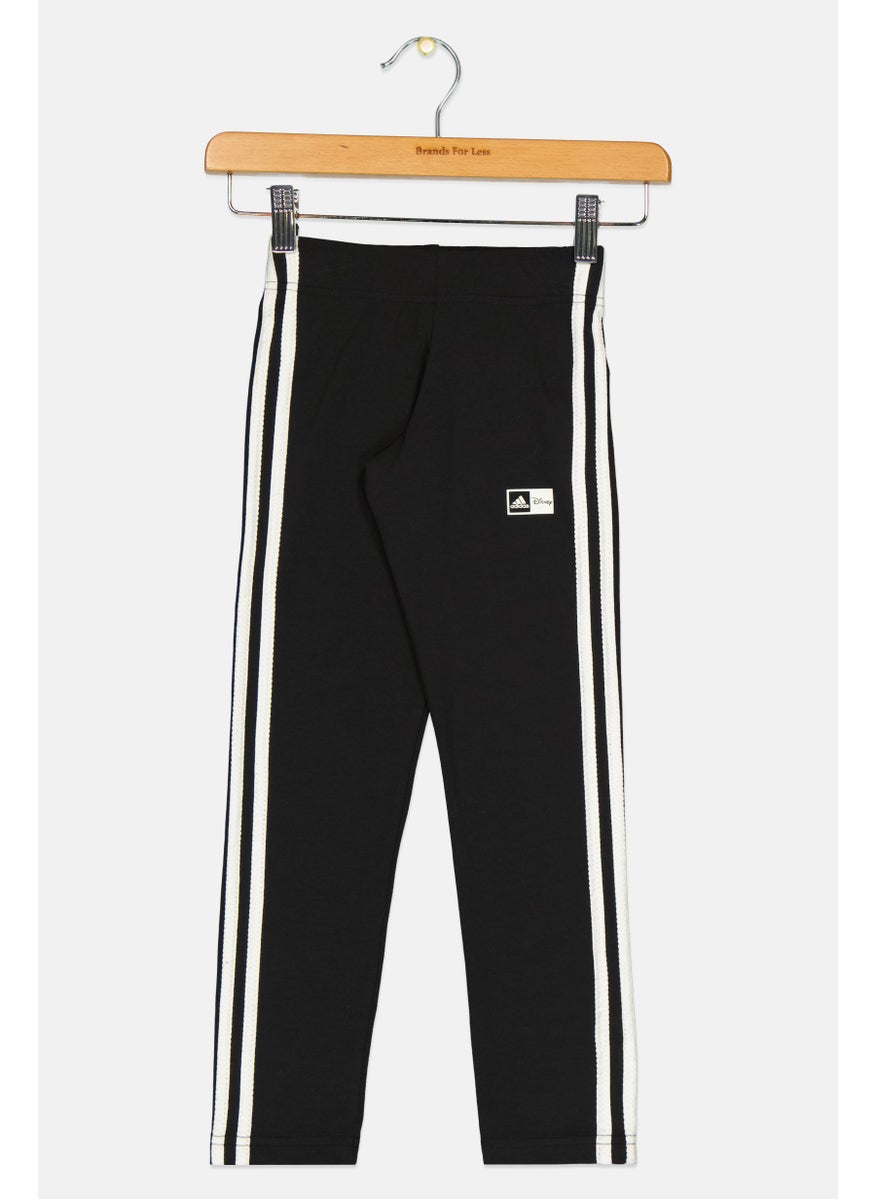 Adidas Adidas x Disney Kids Girl Brand Logo Pull On Leggings, Black  - Image 2