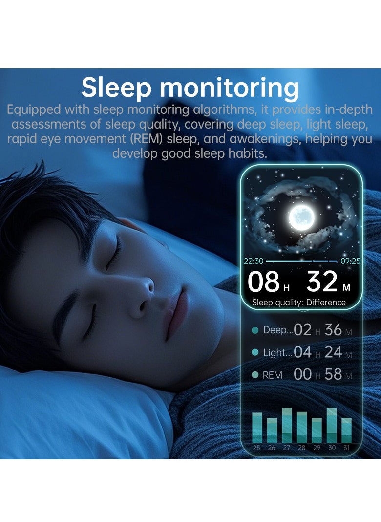 EVEREEN - KS03PRO Smartwatch 1.96 Inch Colour Touch Screen Bluetooth Call ECG HRV Remote Care Android 8.0 Apple 11 250mAh Bluetooth 5.3 - Image 1