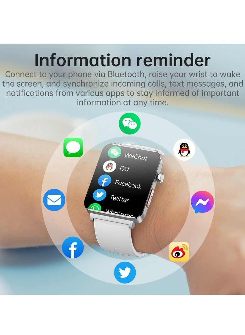 EVEREEN - KS03PRO Smartwatch 1.96 Inch Colour Touch Screen Bluetooth Call ECG HRV Remote Care Android 8.0 Apple 11 250mAh Bluetooth 5.3 - Image 1